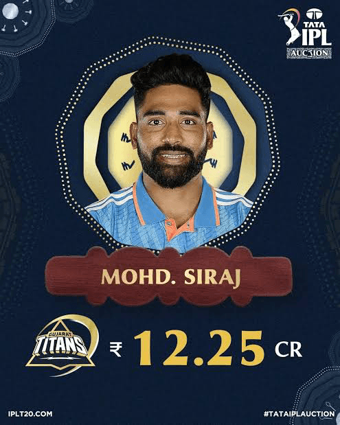 Mohammed Siraj IPL 2025 Team