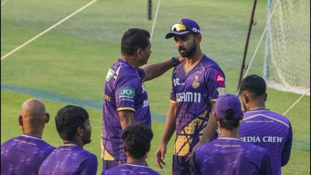 Ajinkya rahane at kkr camp