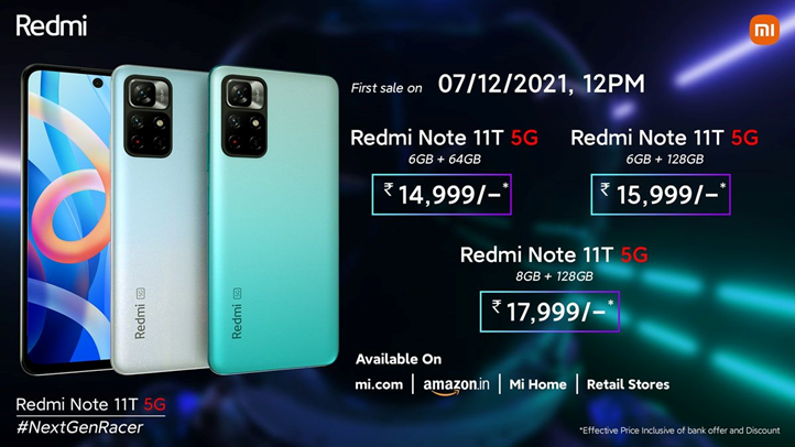 Redmi Note 11T 5G